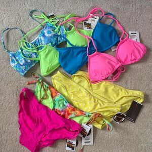 No Boundaries Bikini Mix and Match Swimsuit Set Bundle Lot Size Small New Tags